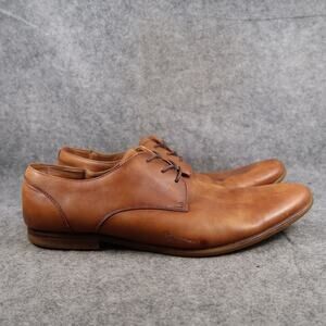 Aldo Shoes Men 12 Oxford Dress Derby Plain Toe Brown Classic Formal Professional